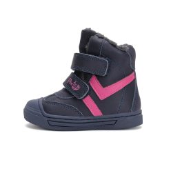   28-as Ponte20 Kislány Szupinált Bélelt Bokacipő, sötét kék/pink
