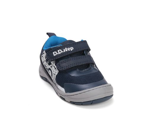 30-as D.D.Step Kisfiú sportcipő, autós mintával, sötétkék