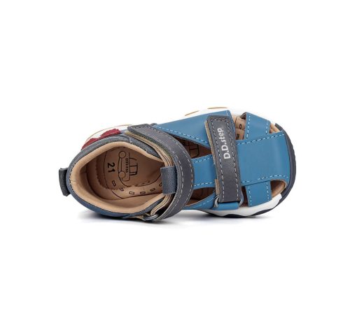 24-es D.D.Step Kisfiú szandál, macis mintával, kék 