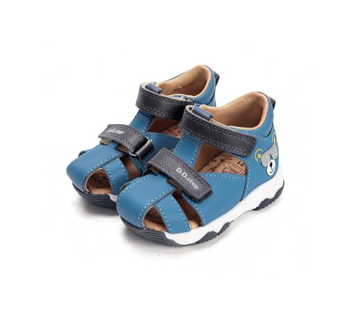 24-es D.D.Step Kisfiú szandál, macis mintával, kék 