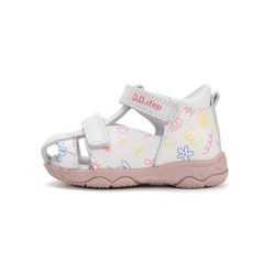 26-os D.D.Step Kislány szandál, virágos, fehér 