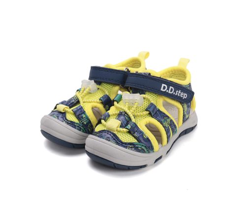 22-es D.D.Step Kisfiú Quick dry (gyorsan száradó) Szandál, sárga/kék