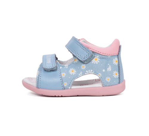 27-es D.D.Step Kislány szandál, virágmintás, világoskék