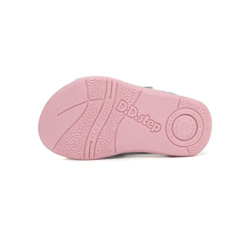 27-es D.D.Step Kislány szandál, virágmintás, világoskék