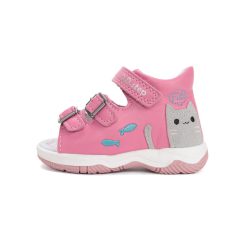 20-as D.D.Step Kislány szandál - pink cicás 