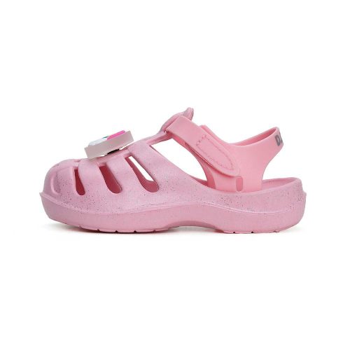 21-es D.D.Step Kislány Led-es Papucs, szivárvány, rózsaszín