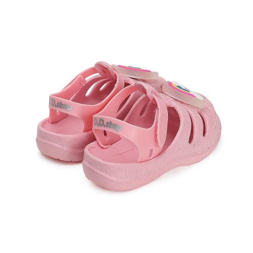 21-es D.D.Step Kislány Led-es Papucs, szivárvány, rózsaszín