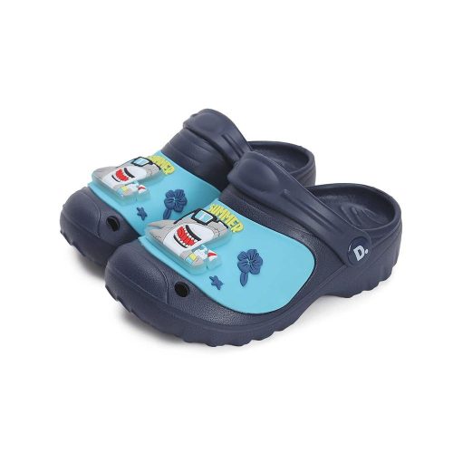 27-es D.D.Step Kisfiú Led-es Papucs, cápás, kék