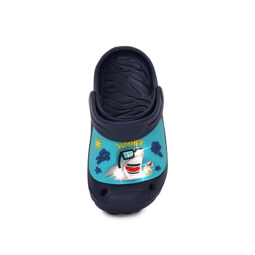27-es D.D.Step Kisfiú Led-es Papucs, cápás, kék