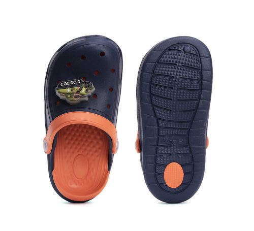 22-es D.D.Step Led-es Kisfiú papucs, harckocsi díszítéssel, sötét kék 