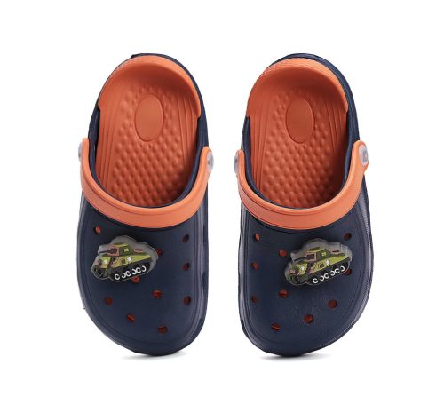 22-es D.D.Step Led-es Kisfiú papucs, harckocsi díszítéssel, sötét kék 