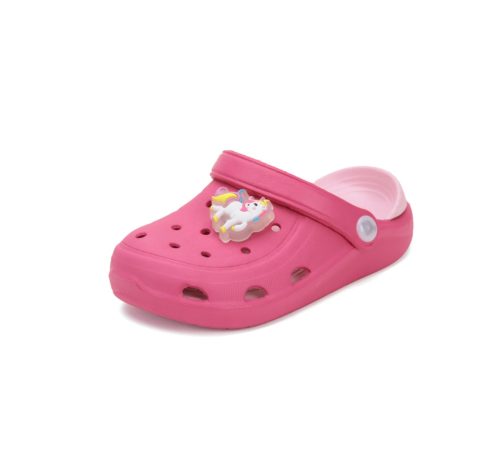 25-ös D.D.Step Led-es Kislány papucs, unikornisos, rózsaszín