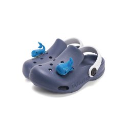   22/23-as D.D.Step Kisfiú papucs, bálna díszítéssel, kék 