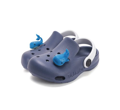 22/23-as D.D.Step Kisfiú papucs, bálna díszítéssel, kék 
