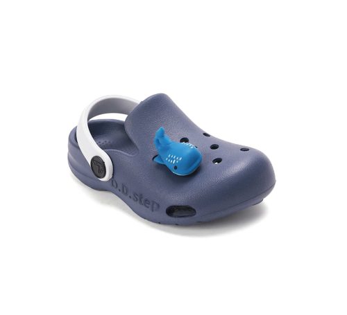 22/23-as D.D.Step Kisfiú papucs, bálna díszítéssel, kék 