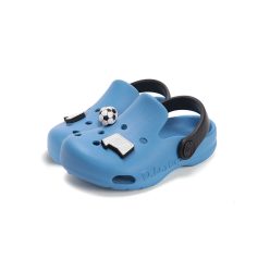 22/23-as D.D.Step Kisfiú papucs, focis mintával, kék 
