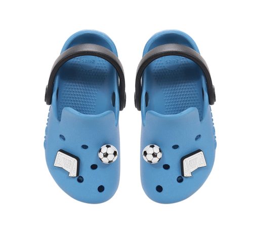 22/23-as D.D.Step Kisfiú papucs, focis mintával, kék 