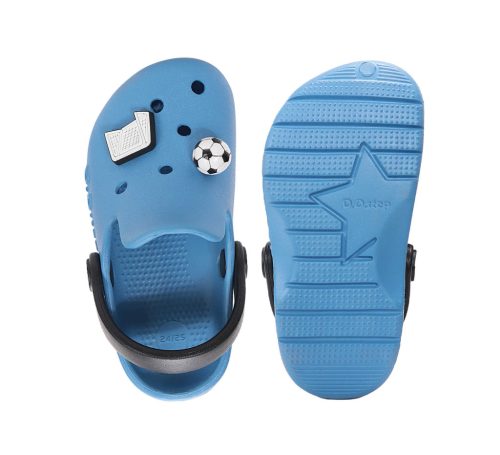 22/23-as D.D.Step Kisfiú papucs, focis mintával, kék 