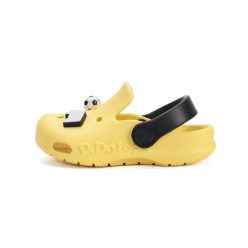 26/27-es D.D.Step Kisfiú papucs, focis mintával, sárga