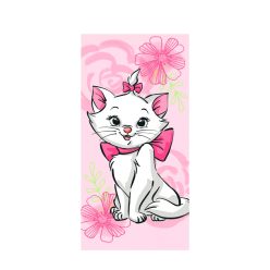   Disney Marie Pink Flower fürdőlepedő, strand törölköző 70*140cm