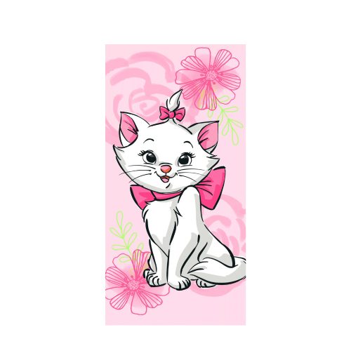 Disney Marie Pink Flower fürdőlepedő, strand törölköző 70*140cm