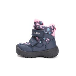   26-os D.D.Step Kislány AQUA-TEX (vízálló) Vízálló cipő, vidám színes, sötétkék/pink 