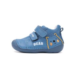  19-es D.D.Step Kisfiú Első lépés zárt cipő, macis, kék 