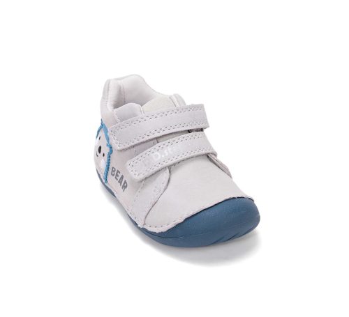 22-es D.D.Step Kisfiú Első lépés zárt cipő, macis, szürke/kék 