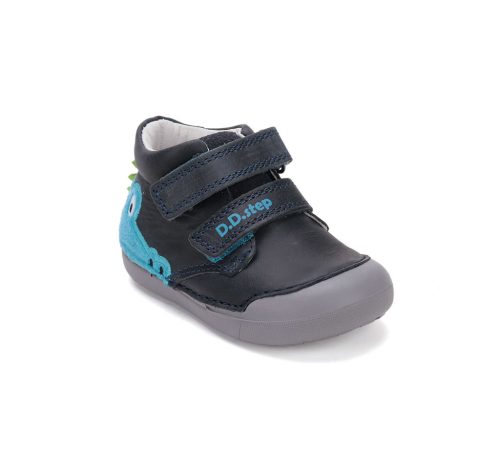 21-es D.D.Step Kisfiú Első lépés zárt cipő, krokodil, sötétkék