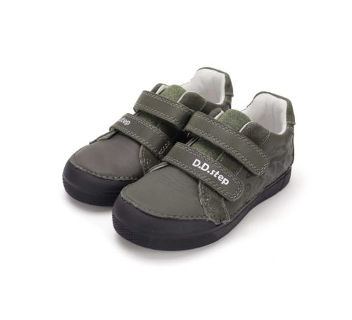25-ös D.D.Step Kisfiú Led-es zárt cipő, khaki