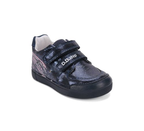 28-as D.D.Step Kislány Led-es zárt cipő, csillagos mintával, sötétkék