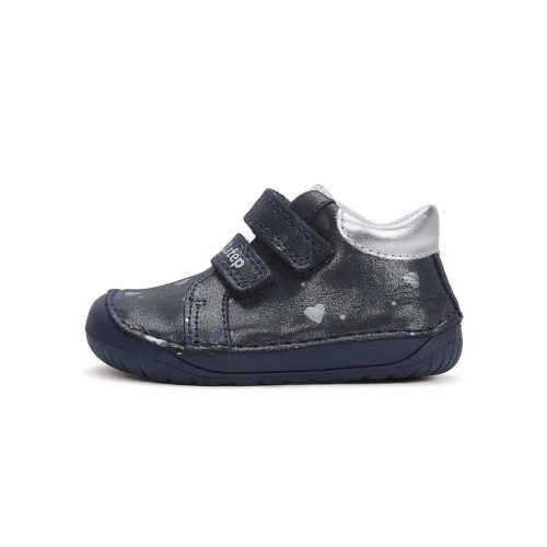 24-es D.D.Step Kislány Barefoot Zárt cipő, szivecskés, sötét kék