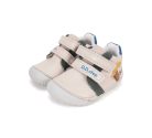 21-es D.D.Step Kisfiú Barefoot zárt cipő, kutyusos, krém 