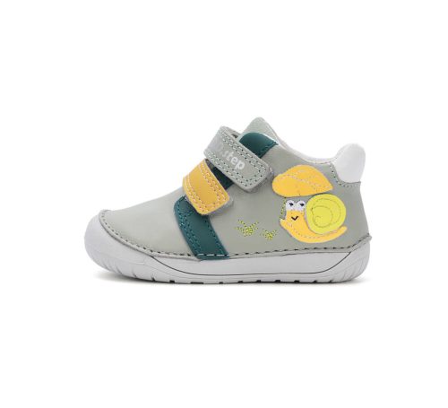 22-es D.D.Step Kisfiú Barefoot zárt cipő, csiga mintával, menta