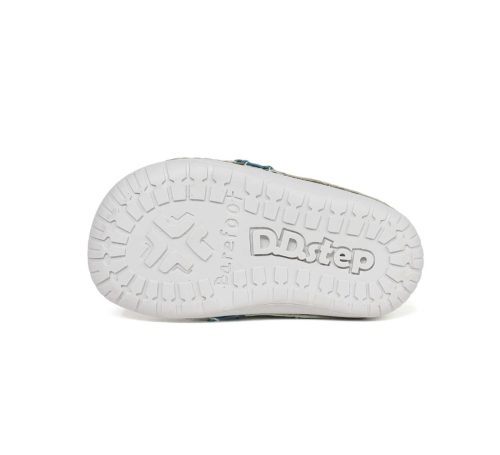 22-es D.D.Step Kisfiú Barefoot zárt cipő, csiga mintával, menta