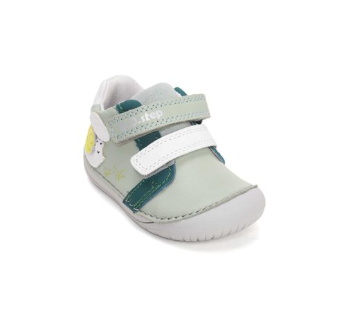 22-es D.D.Step Kisfiú Barefoot zárt cipő, csiga mintával, menta