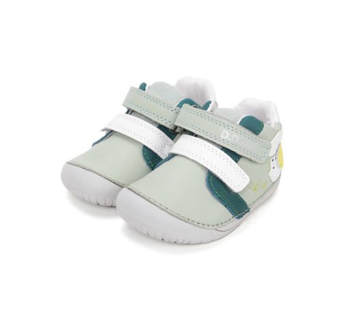 22-es D.D.Step Kisfiú Barefoot zárt cipő, csiga mintával, menta