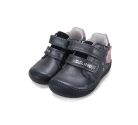 23-as D.D.step Kislány Barefoot Zárt cipő, bagoly mintával, sötétkék