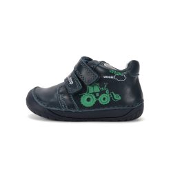   22-es D.D.step Kisfiú Barefoot Zárt cipő, traktoros mintával, sötétkék 