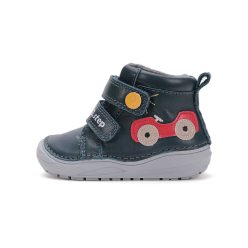 20-as D.D.Step Kisfiú Zárt cipő, autós mintával, kék
