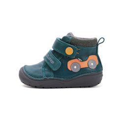   20-as D.D.Step Kisfiú Zárt cipő, autós mintával, tenger zöld