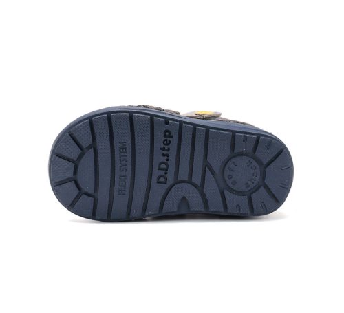 20-as D.D.Step Kisfiú Zárt cipő, autós mintával, szürke