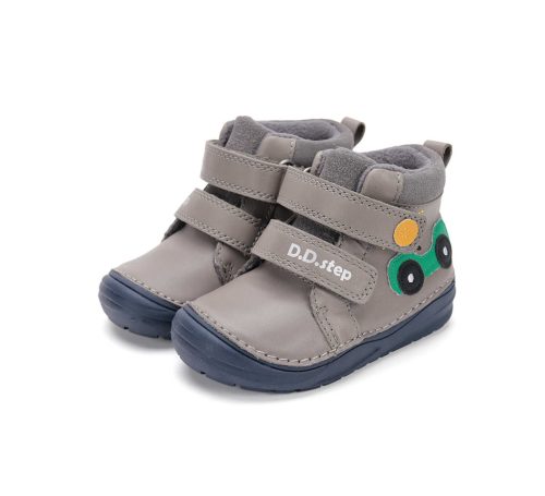 20-as D.D.Step Kisfiú Zárt cipő, autós mintával, szürke