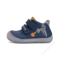   28-as D.D.Step Kisfiú Barefoot átmeneti cipő, sárkányos, kék