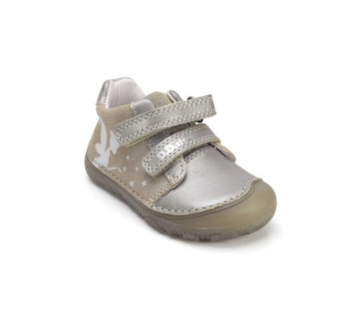 30-as D.D.Step Kislány Barefoot zárt cipő, fluoreszkáló, tündér mintával, pezsgő színben 