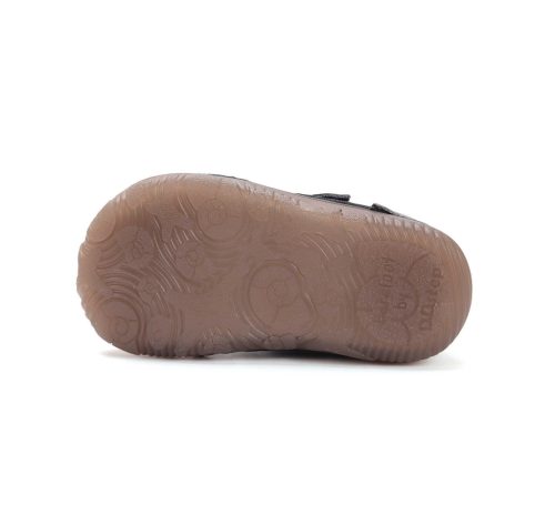 22-es D.D.Step Kisfiú Barefoot Zárt cipő, dinós mintával és világító talppal, fekete 