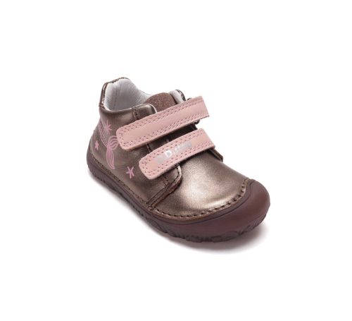 23-as D.D.step Kislány Barefoot Zárt cipő, sellő mintával, bronz 