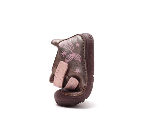 23-as D.D.step Kislány Barefoot Zárt cipő, sellő mintával, bronz 
