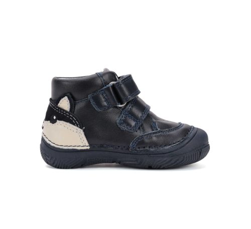 20-as D.D.Step Kisfiú Zárt cipő, farkasos mintával, sötétkék 