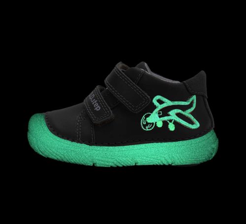 21-es D.D.Step Kisfiú Fluoreszkáló Zárt cipő, repülő mintával, khaki 